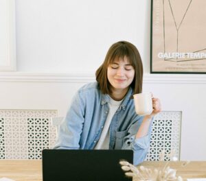 zufriedene Bloggerin