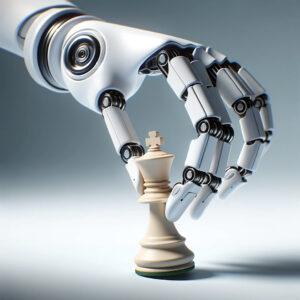 Roboter spielt Schach